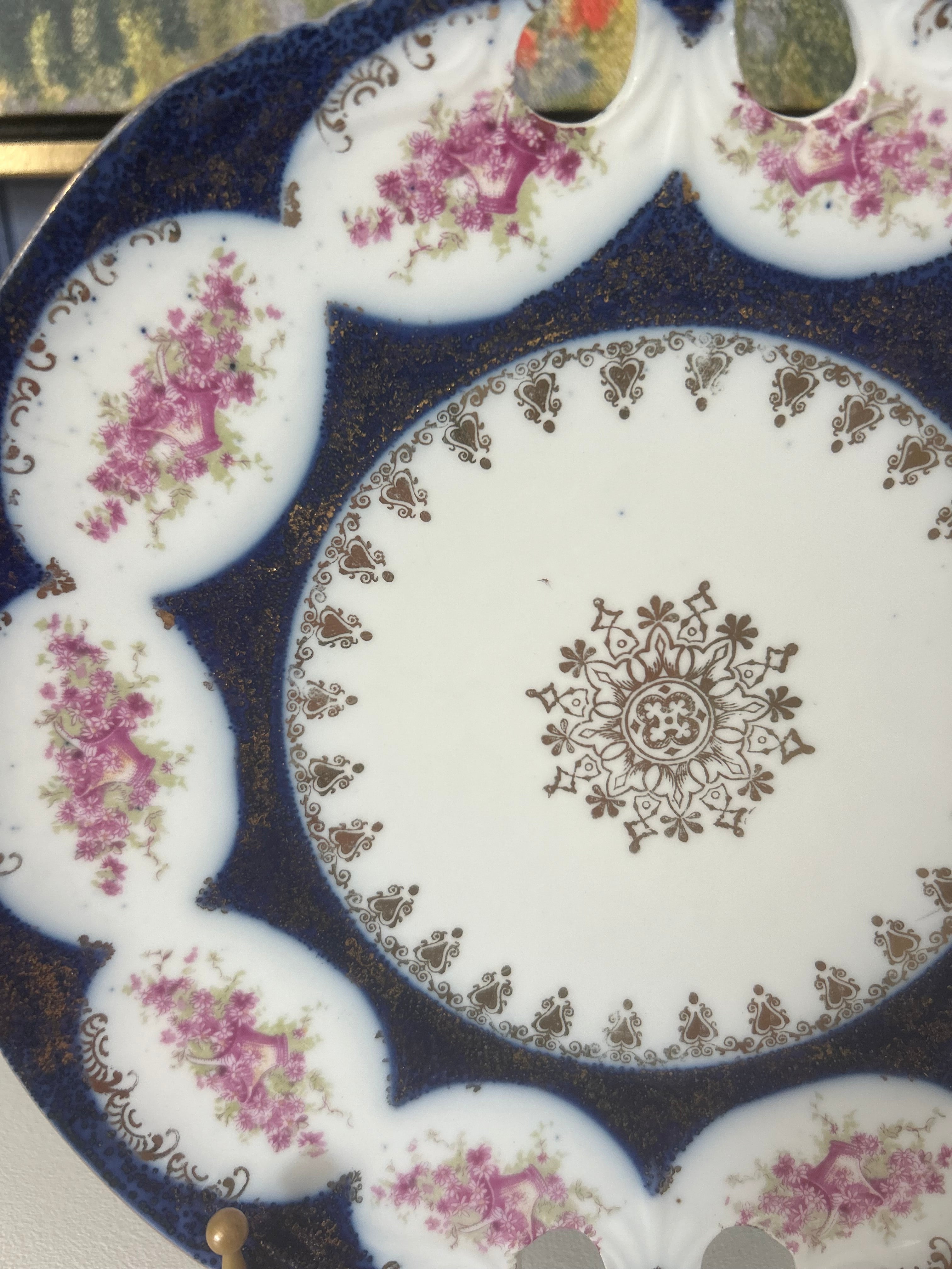 Antique Victoria Carlsbad Austria Floral Porcelain Plate