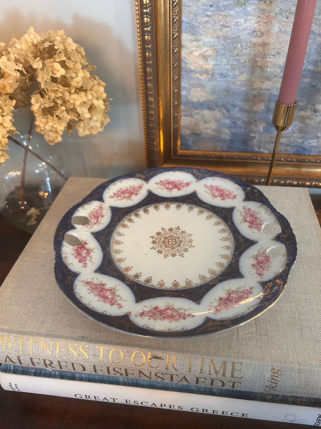 Antique Victoria Carlsbad Austria Floral Porcelain Plate