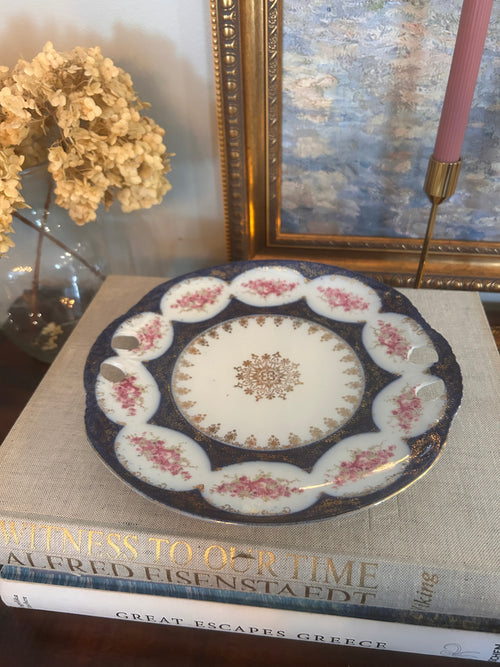 Antique Victoria Carlsbad Austria Floral Porcelain Plate