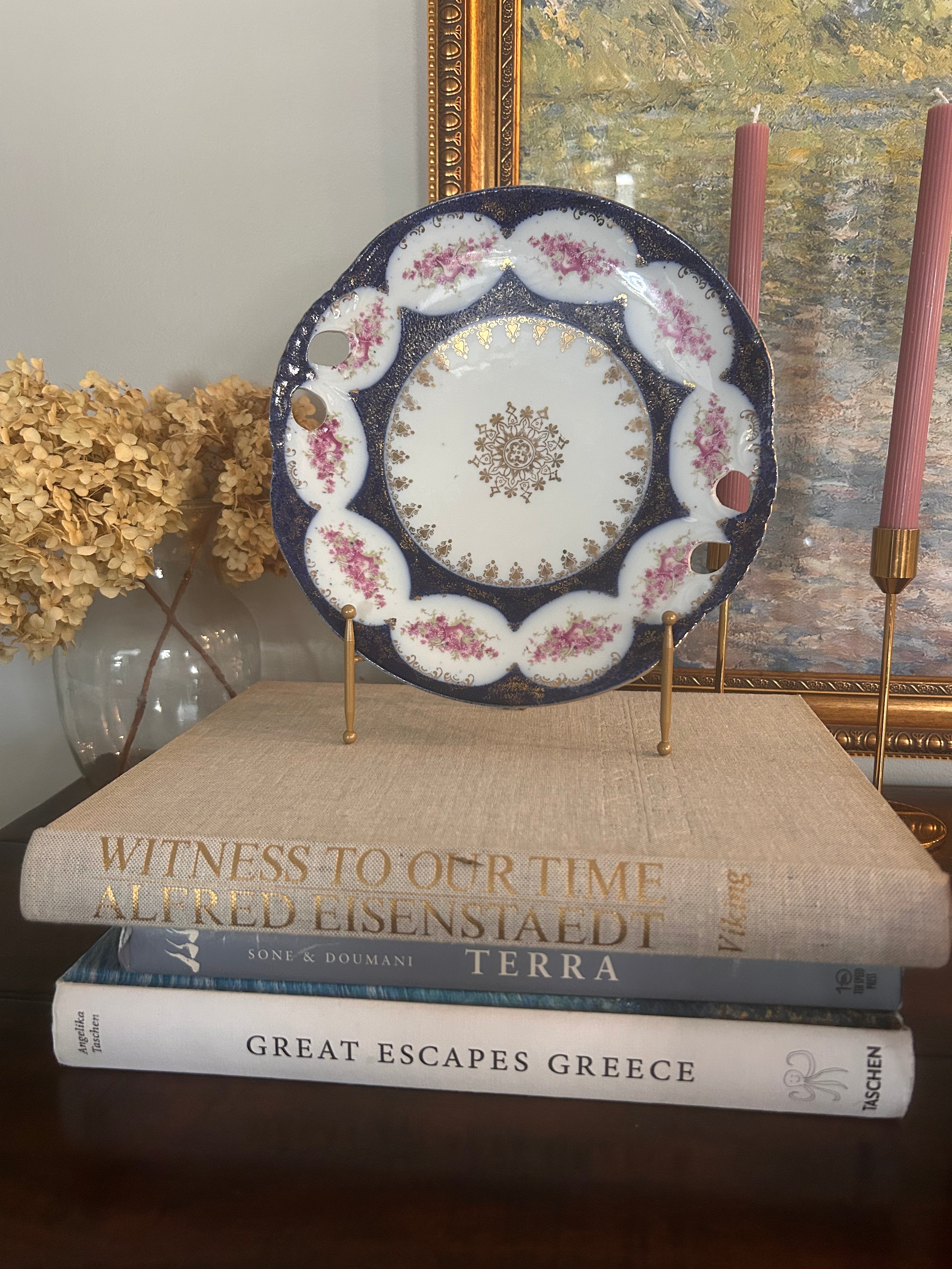 Antique Victoria Carlsbad Austria Floral Porcelain Plate