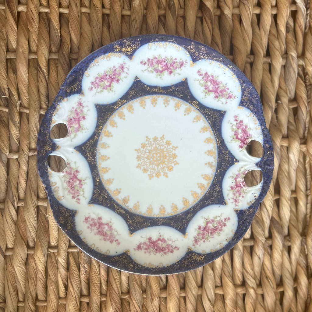 Antique Victoria Carlsbad Austria Floral Porcelain Plate