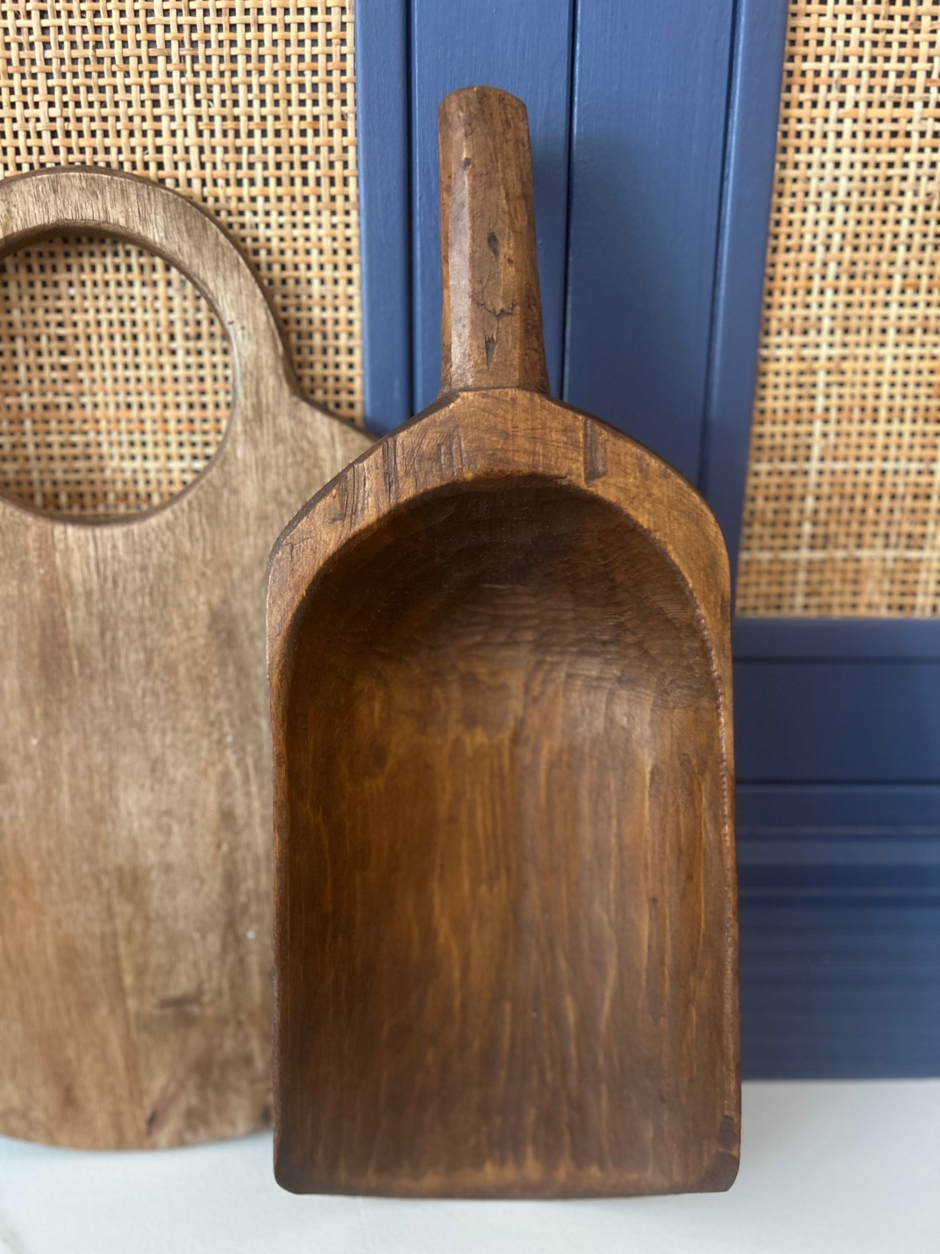Vintage Wooden Grain Scoop