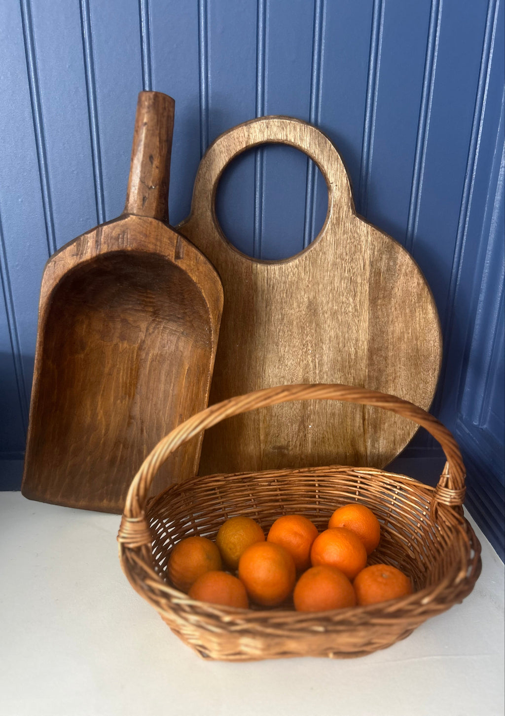 Vintage Wooden Grain Scoop