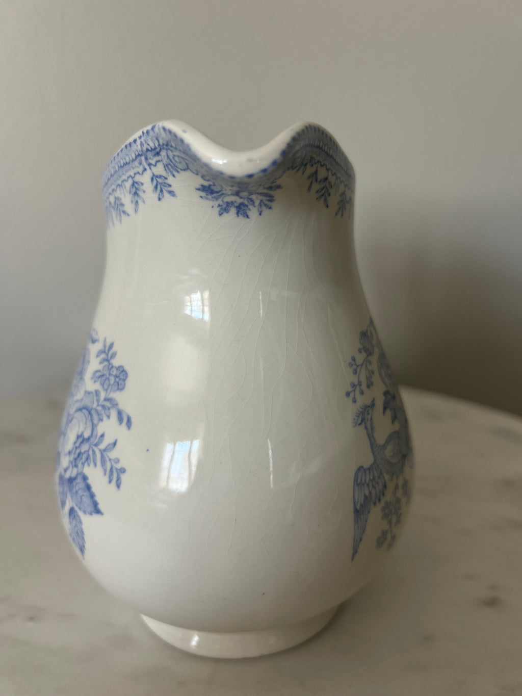 Vintage Burleigh Asiatic Pheasants English Pitcher and Bowl Set