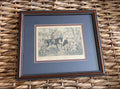 Vintage Framed Vintage English Hunting Scene