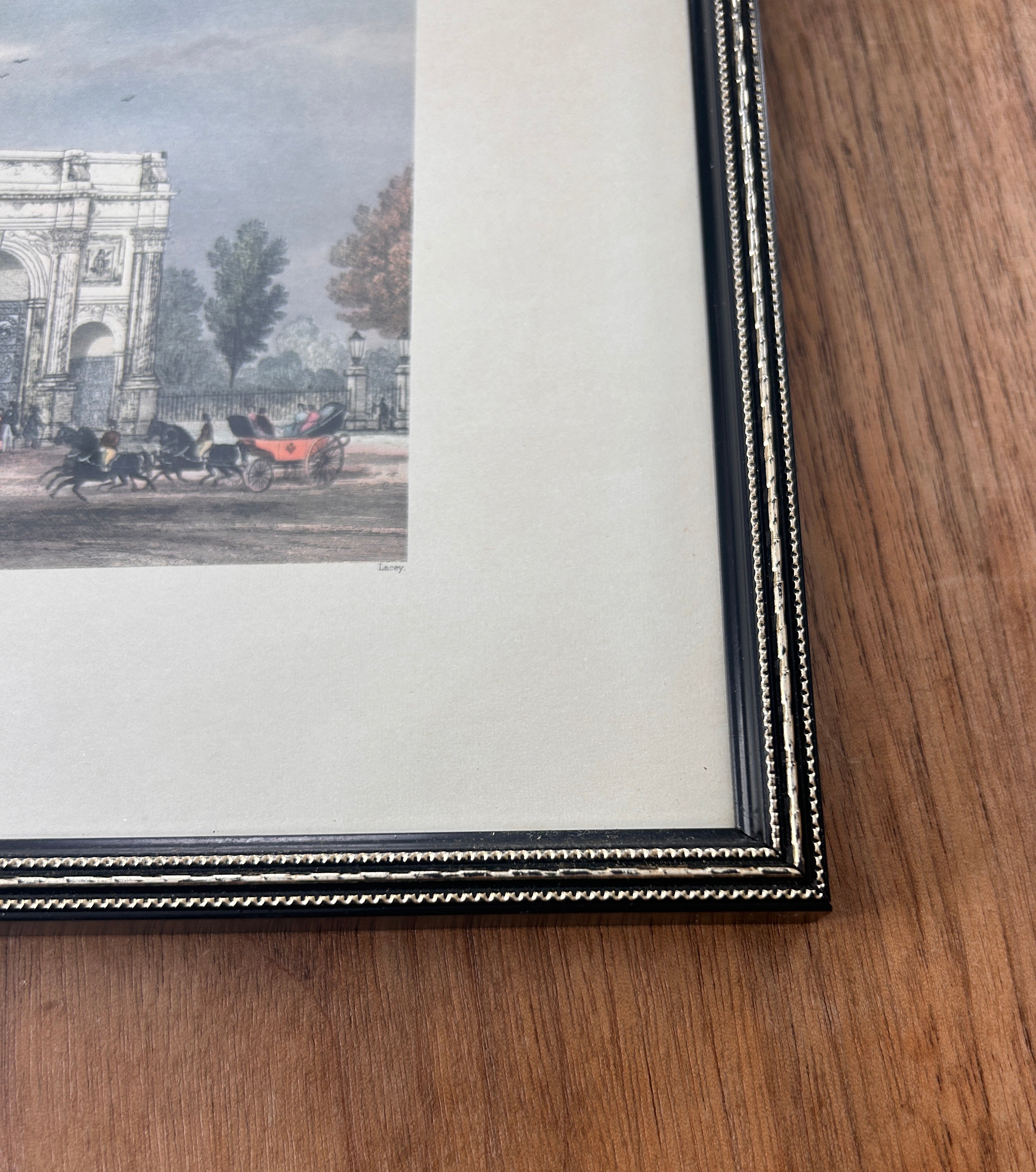 Vintage Framed Marble Arch London Lithograph Print