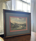 Vintage Framed Dartmouth Castle Harbor Scene