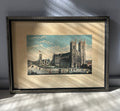 Vintage Framed Westminster Abbey London Scene