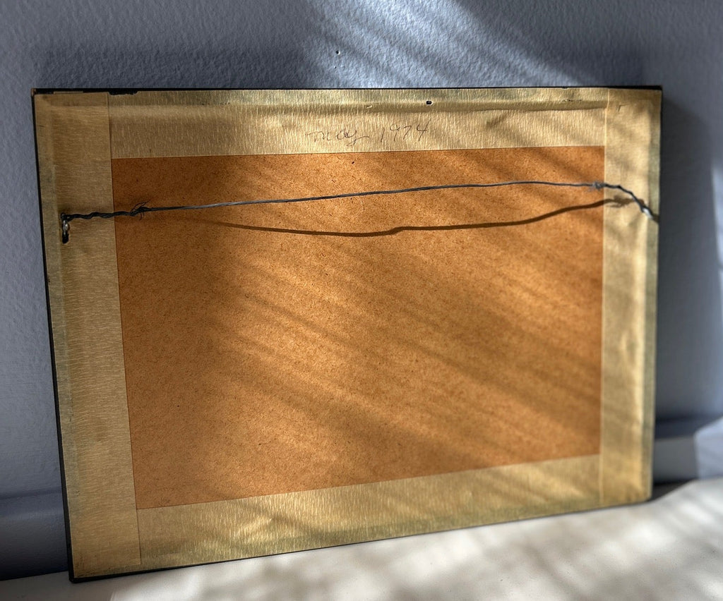 Vintage Framed Westminster Abbey London Scene