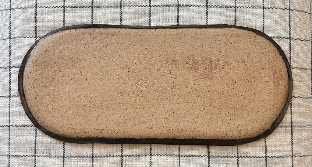 Studio Pottery Textured Stoneware Tray