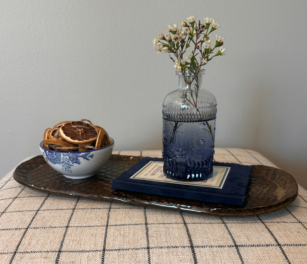 Studio Pottery Textured Stoneware Tray