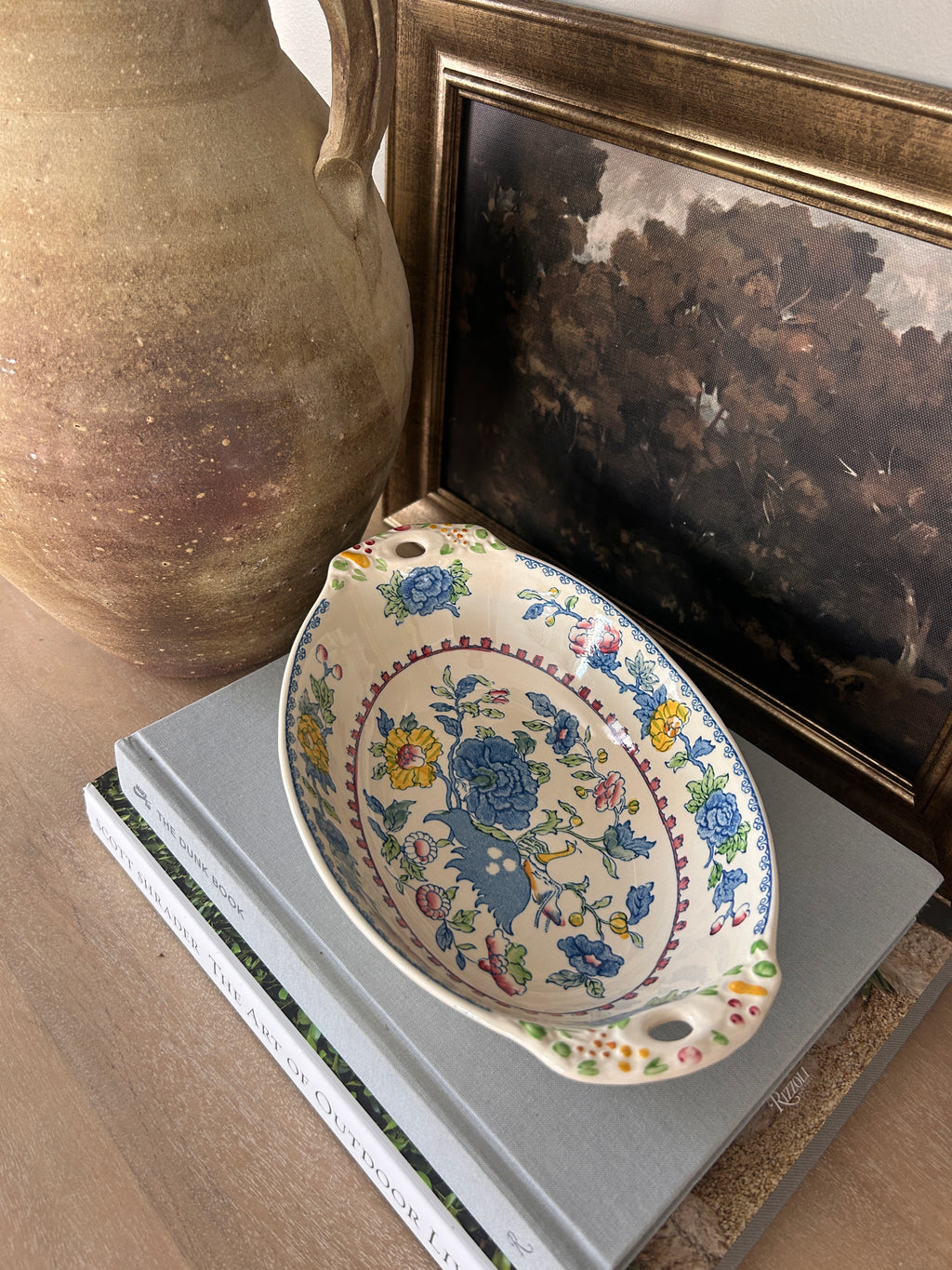 Vintage Mason's Patent English Ironstone Oval Serving Bowl