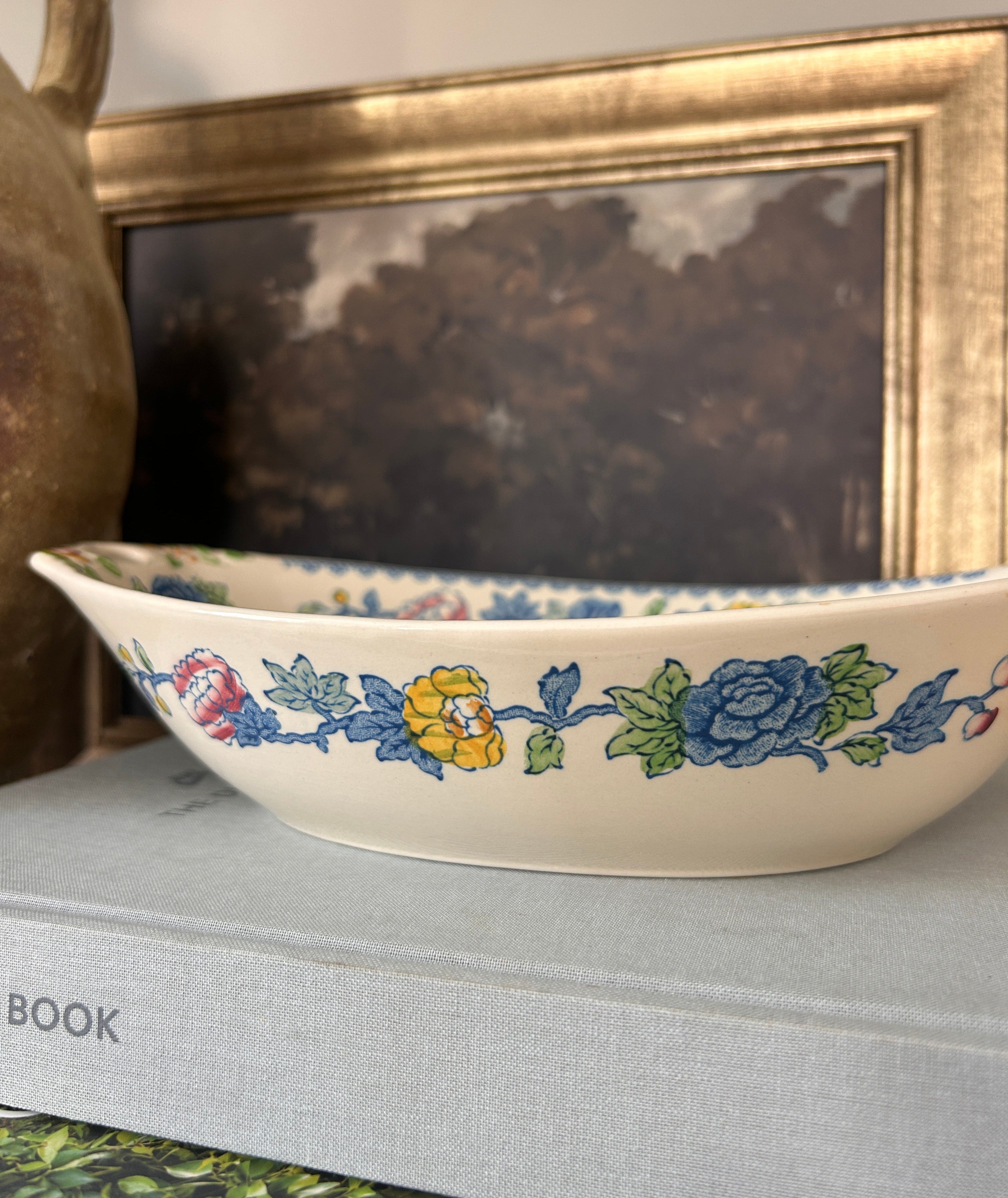 Vintage Mason's Patent English Ironstone Oval Serving Bowl