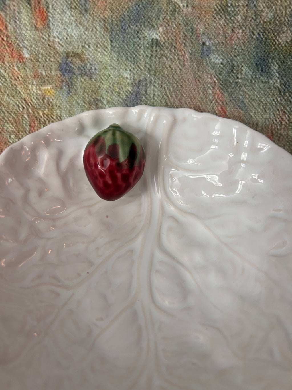 Vintage Bordallo Pinheiro Strawberry Accent Catchall