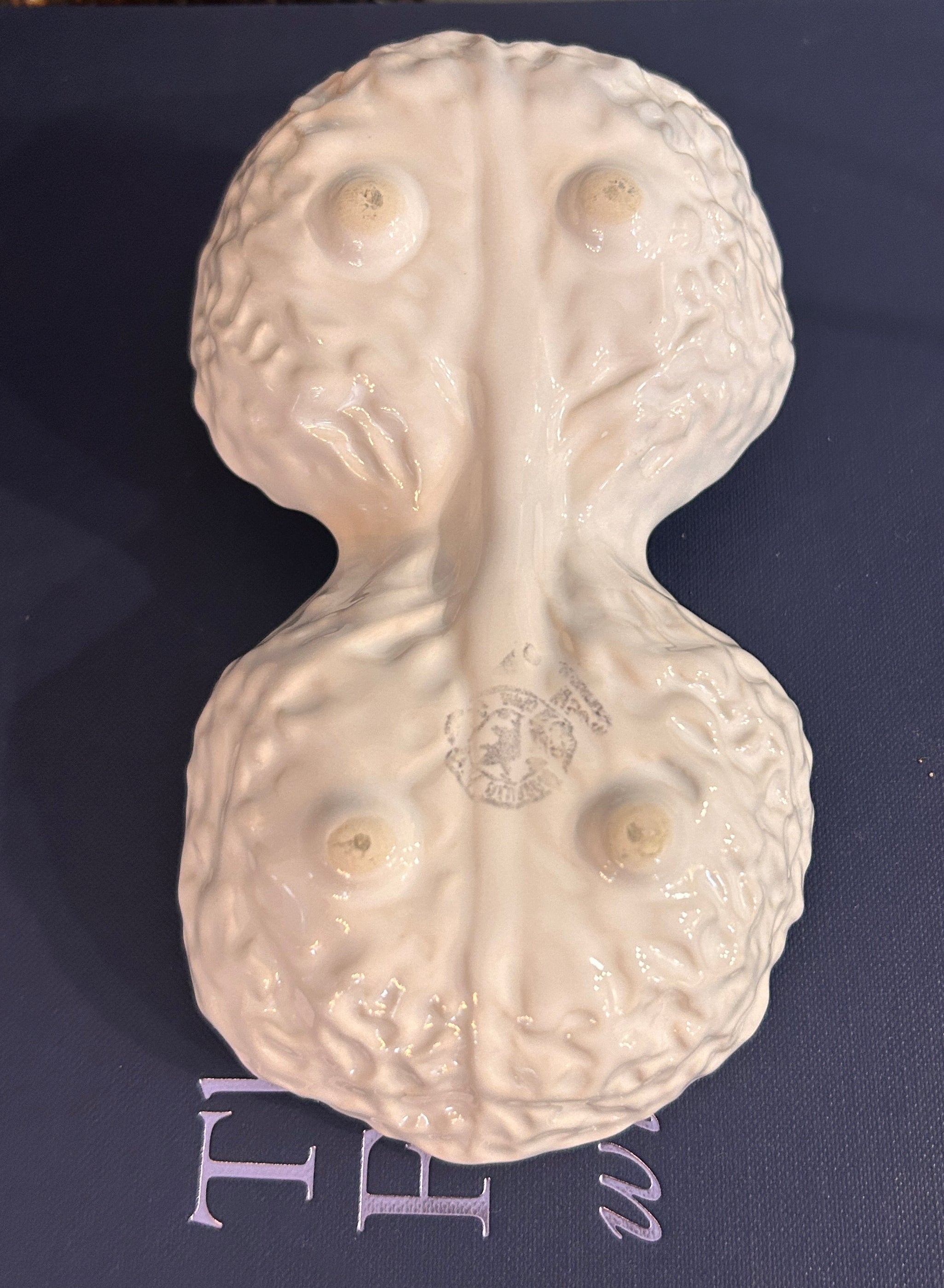 Vintage Bordallo Pinheiro Strawberry Accent Double Dish