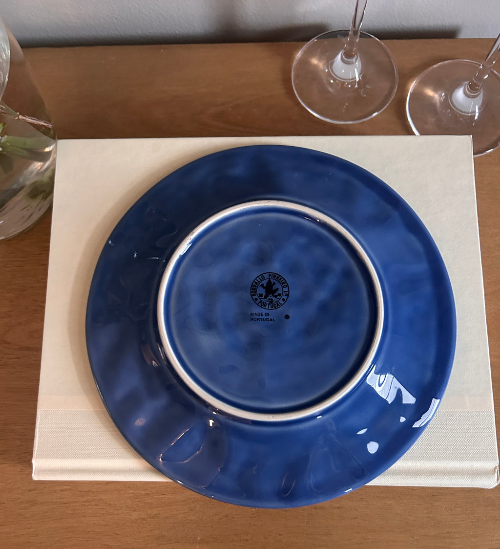 Vintage Bordallo Pinheiro Blue Grape Ceramic Plate