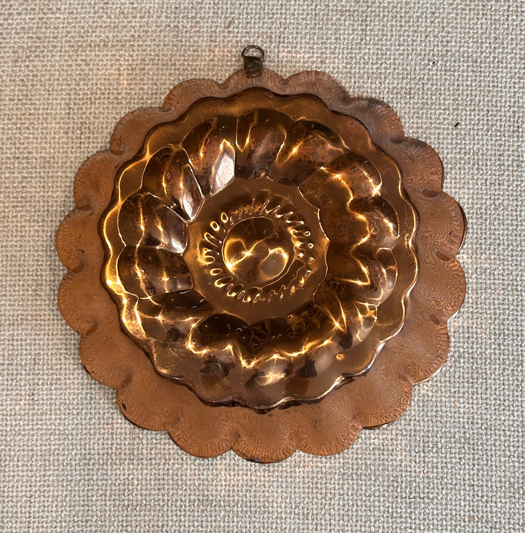 Vintage Copper Clad Kitchen Wall Molds- Set of 3