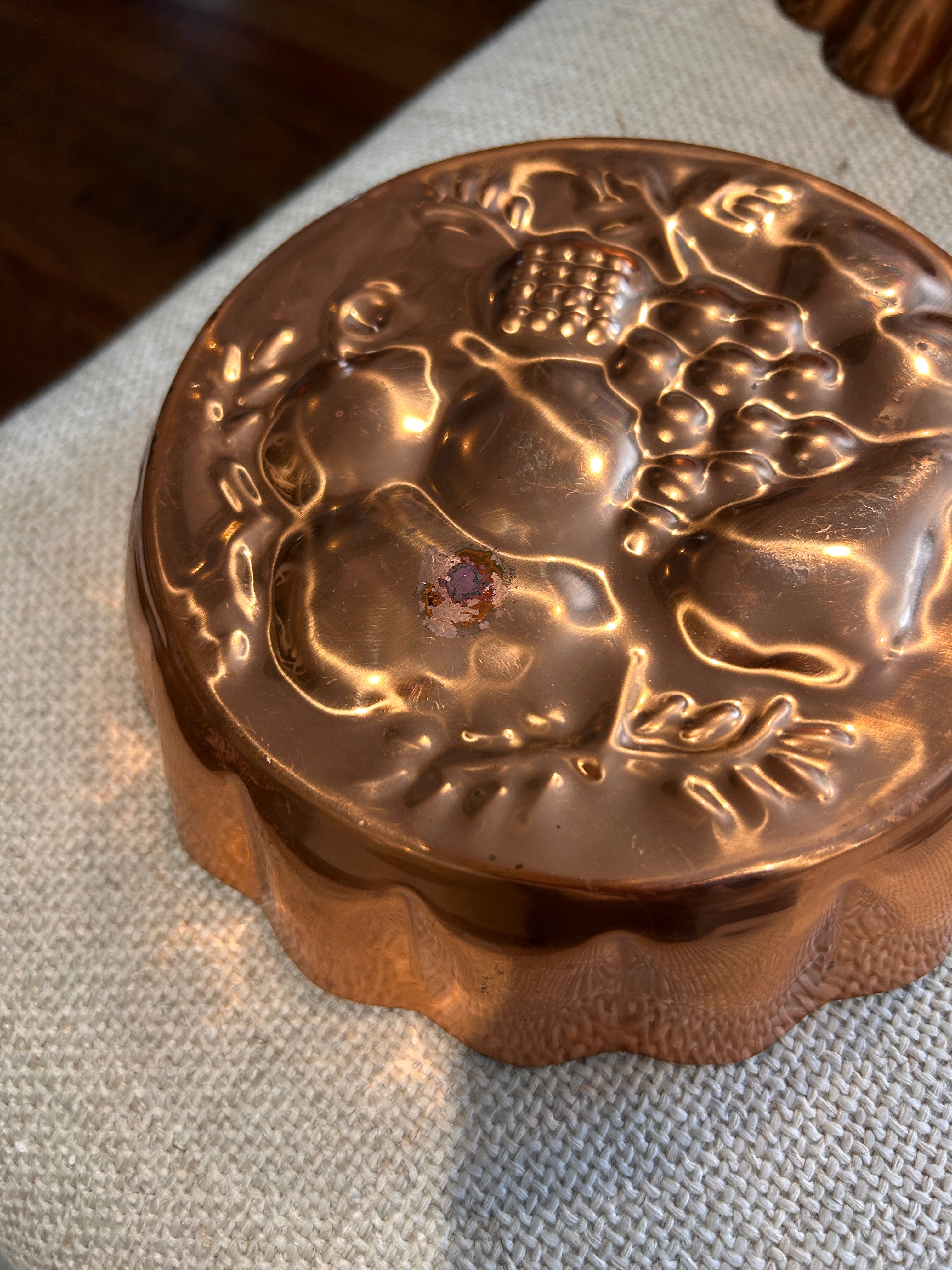 Vintage Copper Clad Kitchen Wall Molds- Set of 3