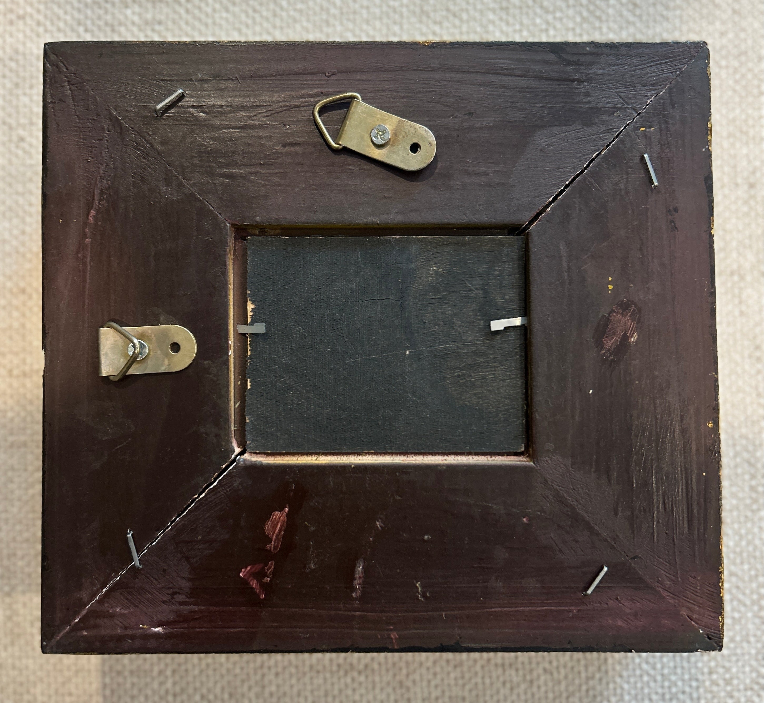 Vintage Dog Framed Oil Painting