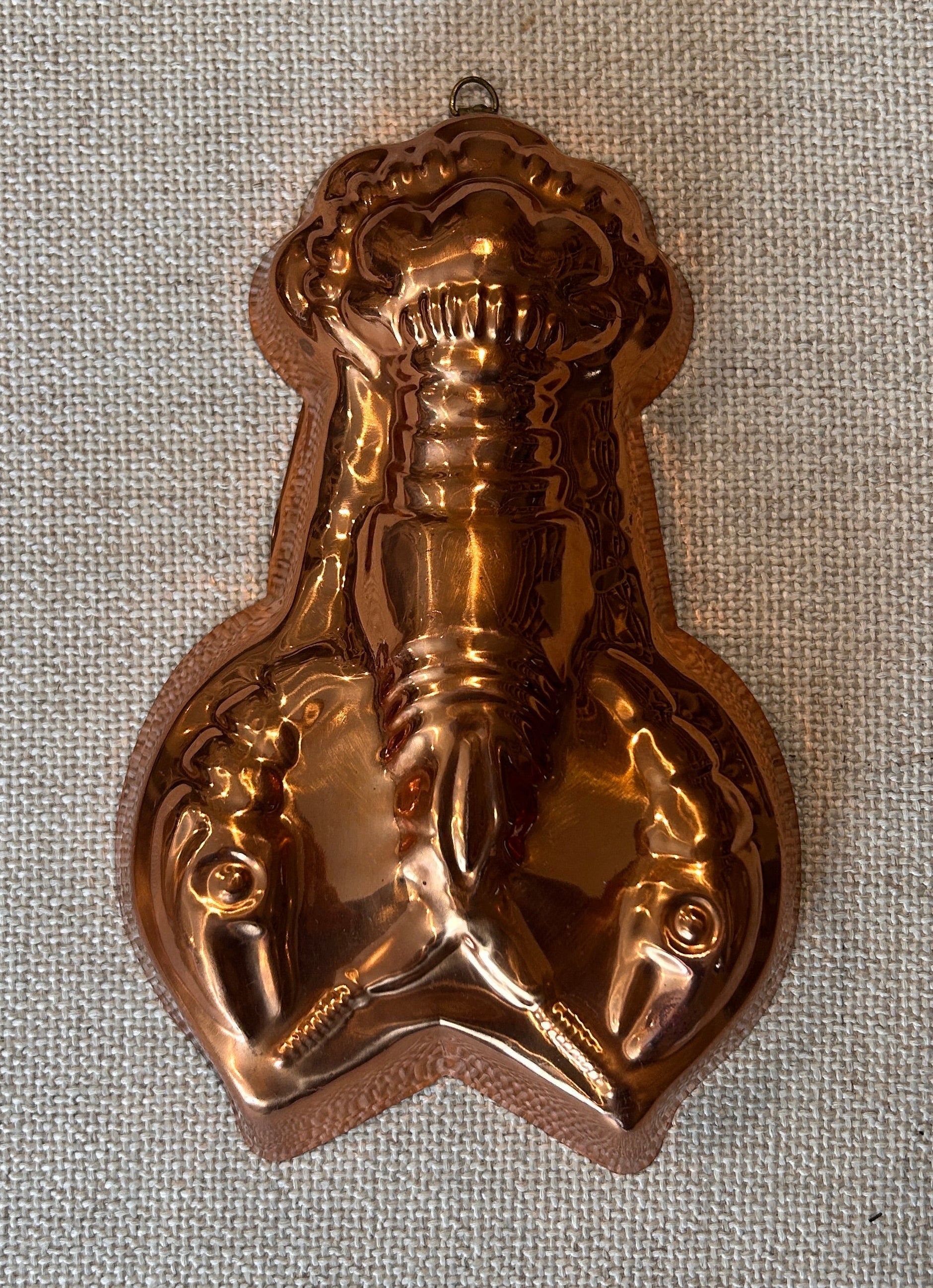 Vintage Copper Clad Kitchen Wall Molds- Set of 3