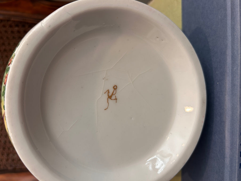 Vintage Chelsea Bird Porcelain Planter