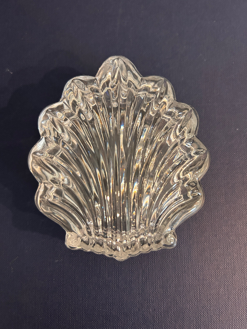 Vintage Gorham Style Chantilly Glass Shell Trinket Dish