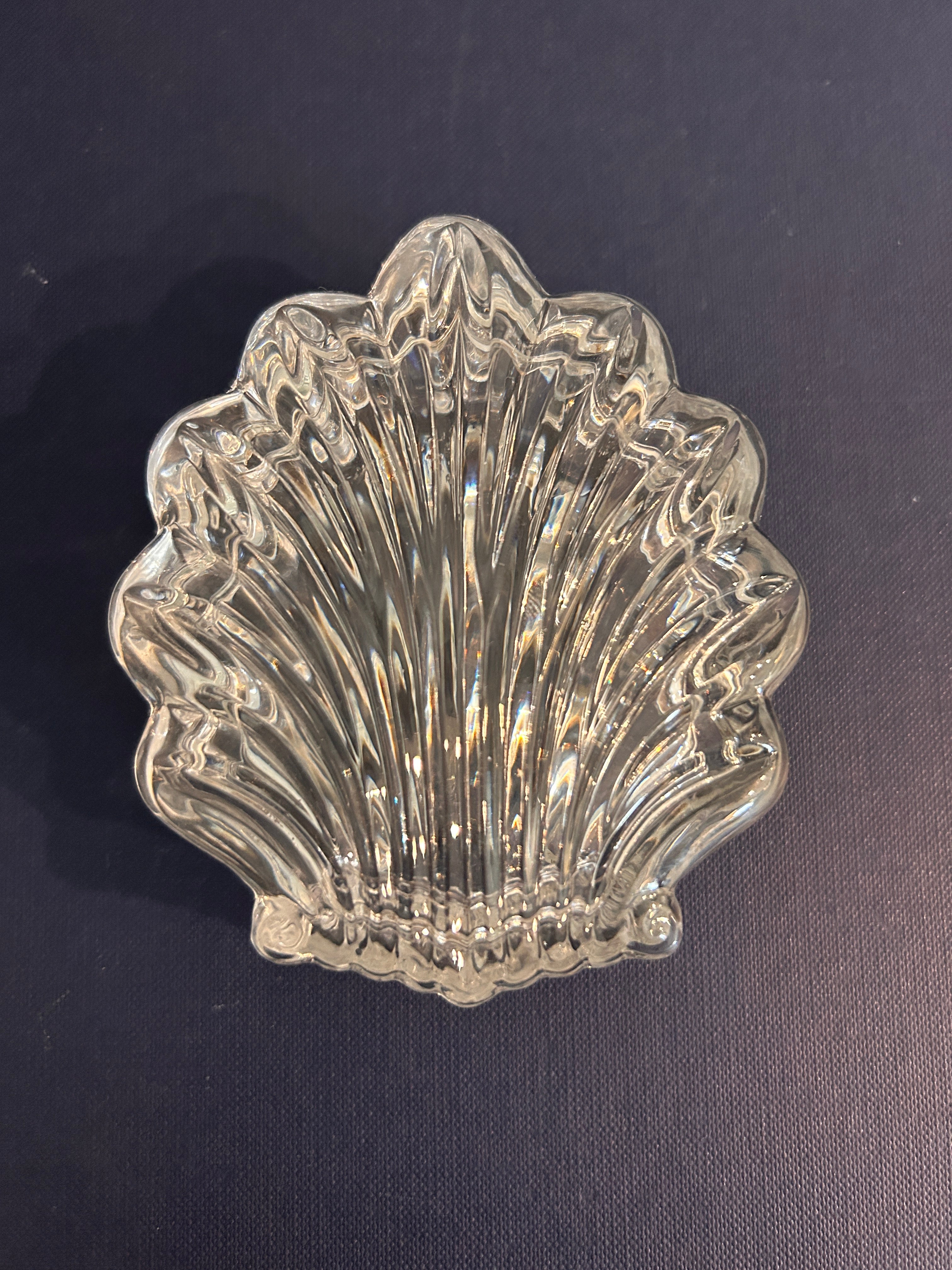 Vintage Gorham Style Chantilly Glass Shell Trinket Dish