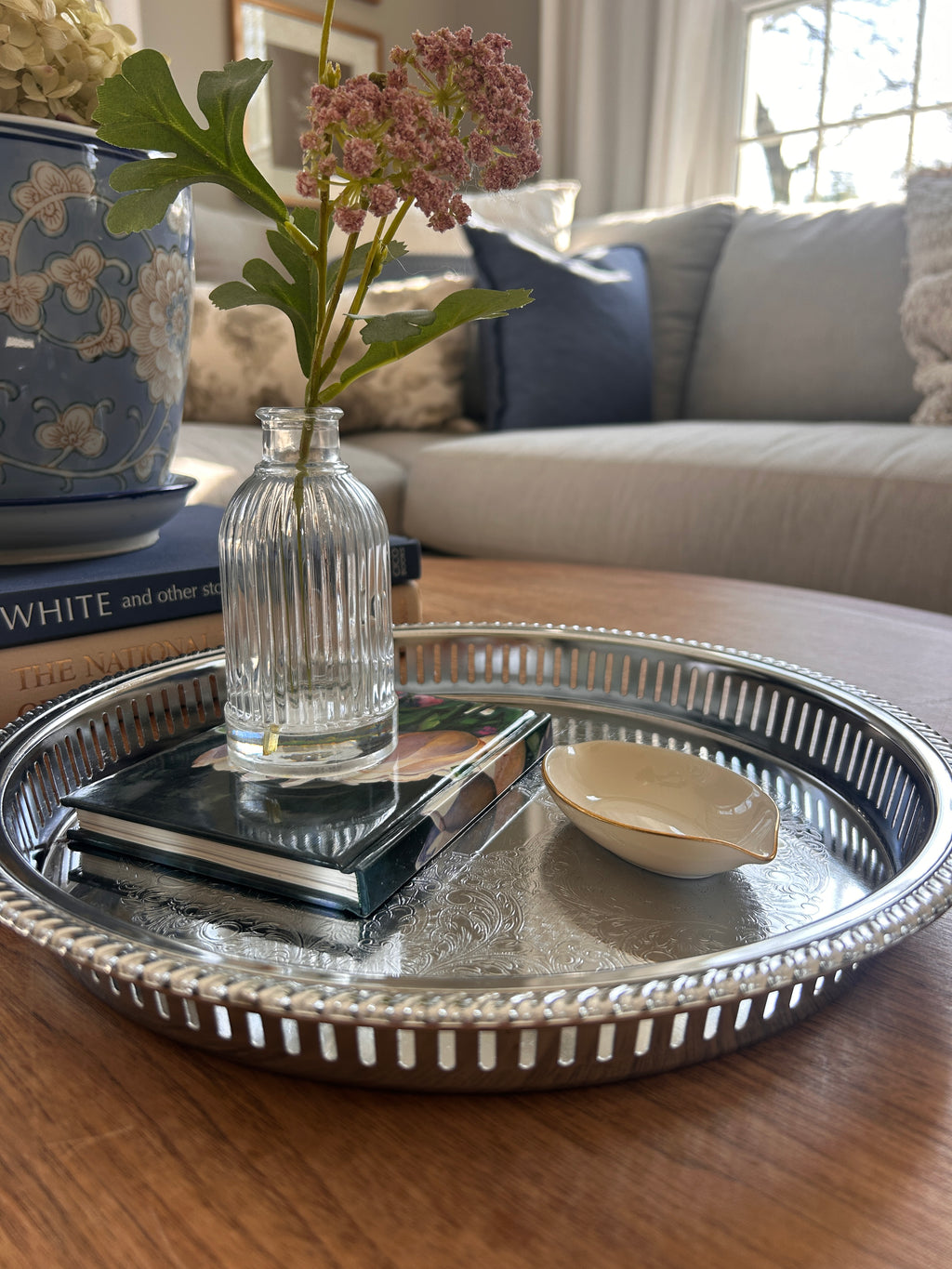 Vintage Silverplate Pierced Gallery Edge Tray
